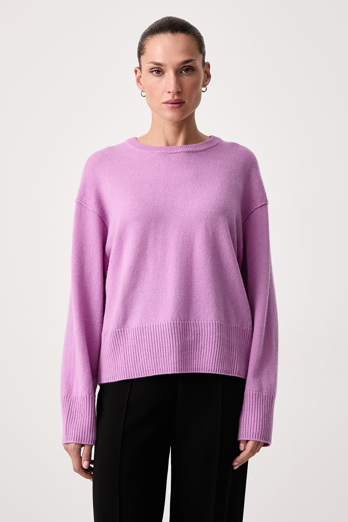 Marc O'Polo Sweter damski wełniany fioletowy 5000012199