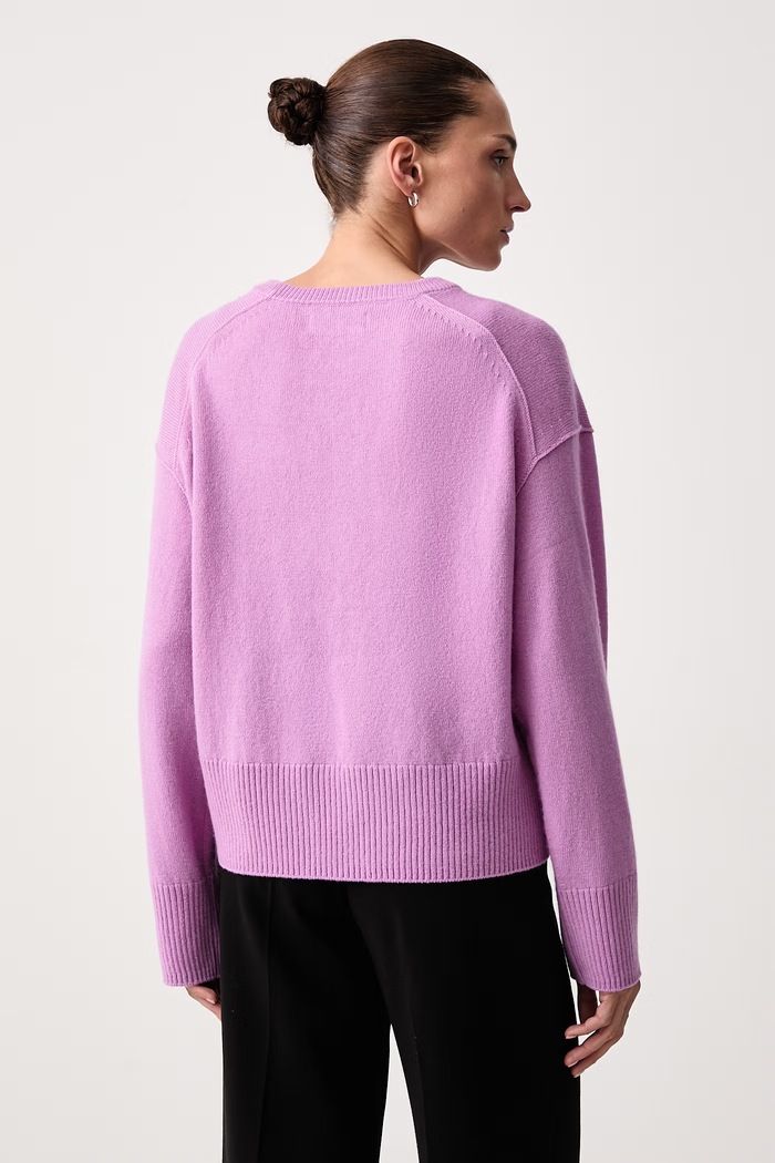 Odzież Marc O'Polo Sweter damski wełniany 5000012199 fioletowy