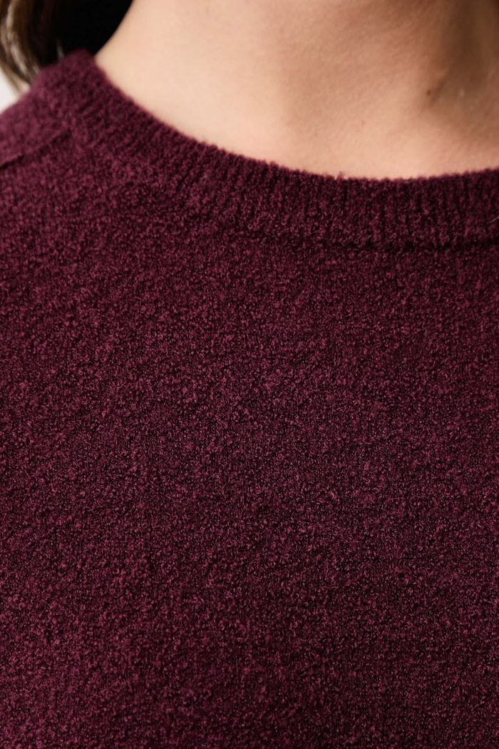 Sweter damski z wełną Marc O'Polo bordowy 5000012089