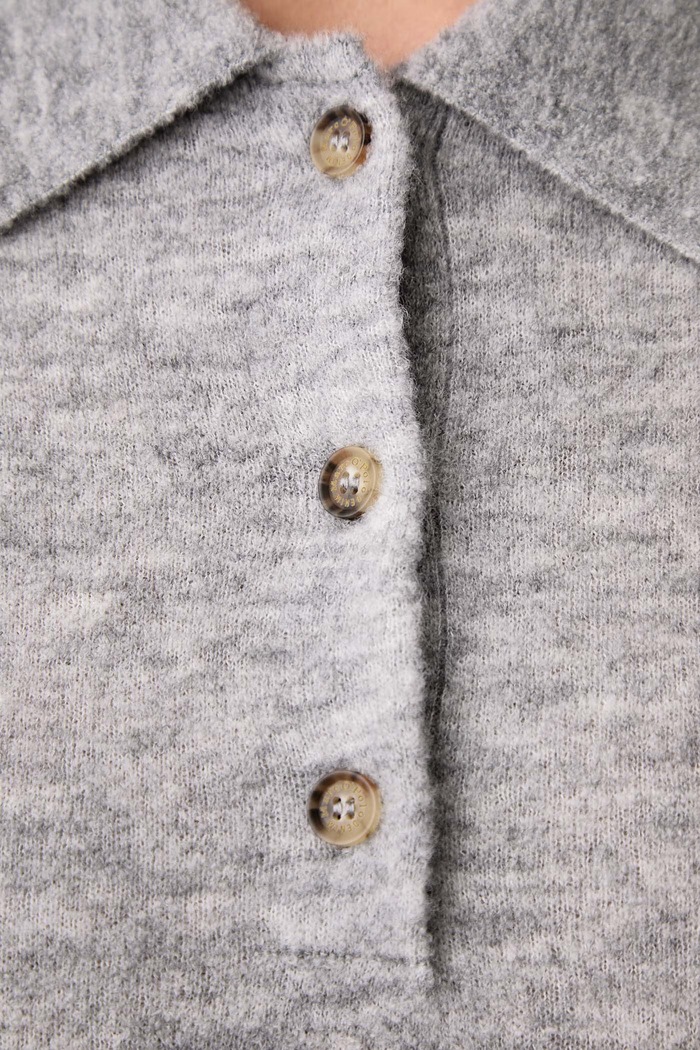 Sweter damski z wełną Marc O'Polo szary 5000012081