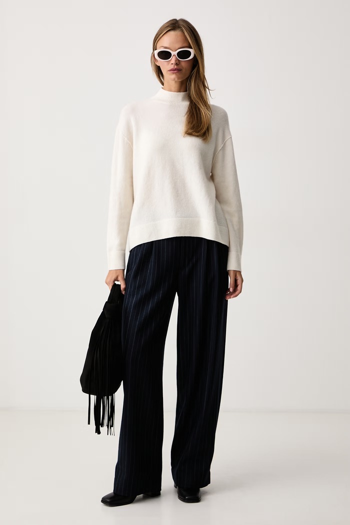 Marc O'Polo Sweter damski z wełną 5000007108 beżowy AW26