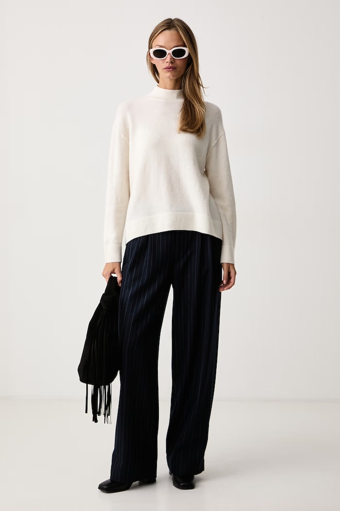 Marc O'Polo Sweter damski z wełną 5000007108 beżowy AW26
