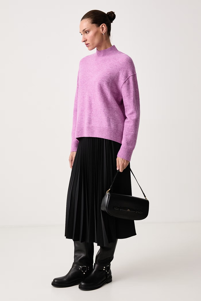 Marc O'Polo Sweter damski z wełną 5000007108 różowy AW26