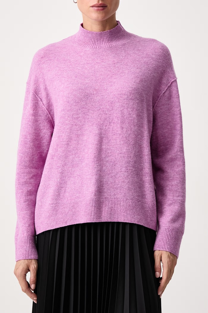 Sweter damski z wełną Marc O'Polo 5000007108 różowy