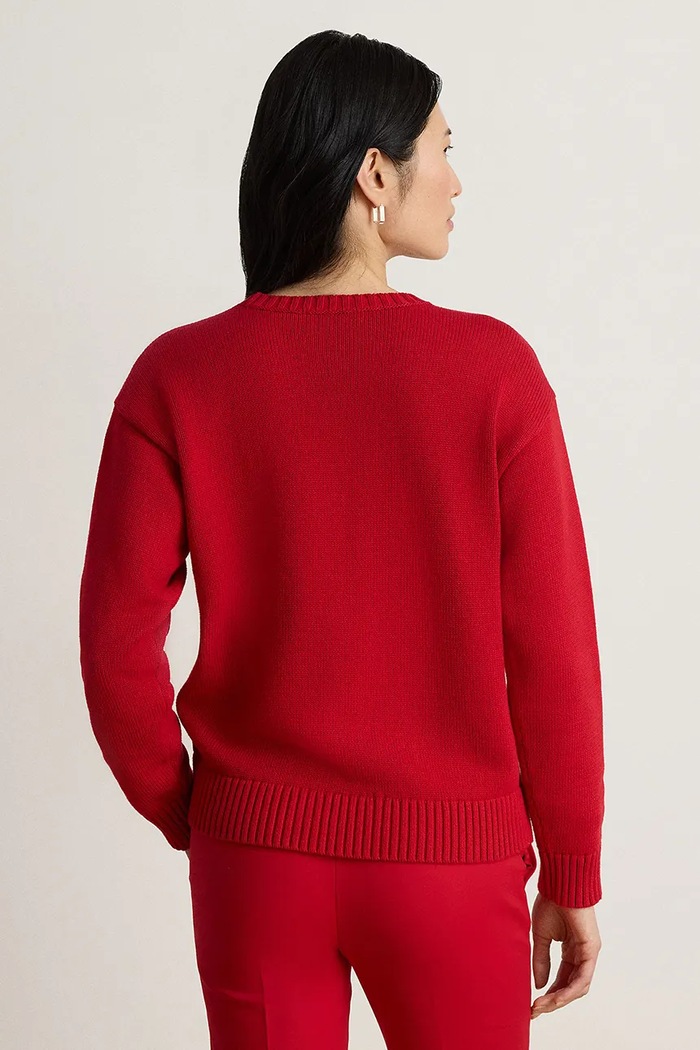 Lauren Ralph Lauren Sweter damski bawełniany 200B27843 czerwony AW26