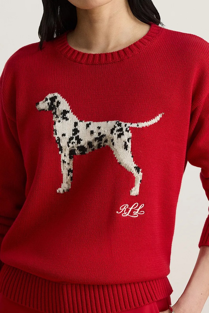 Sweter damski bawełniany Lauren Ralph Lauren 200B27843 czerwony