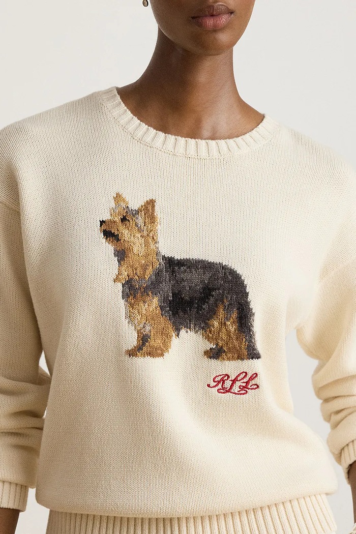 Sweter damski bawełniany Lauren Ralph Lauren 200B27841 beżowy