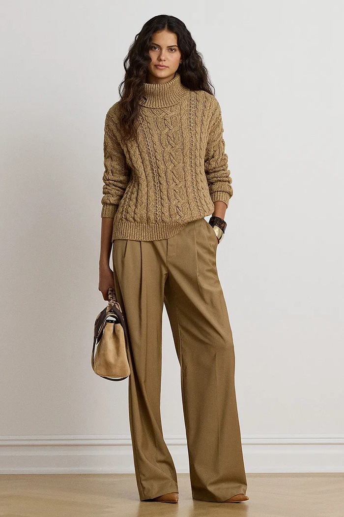 Odzież Lauren Ralph Lauren Sweter damski bawełniany 200B27835 brązowy