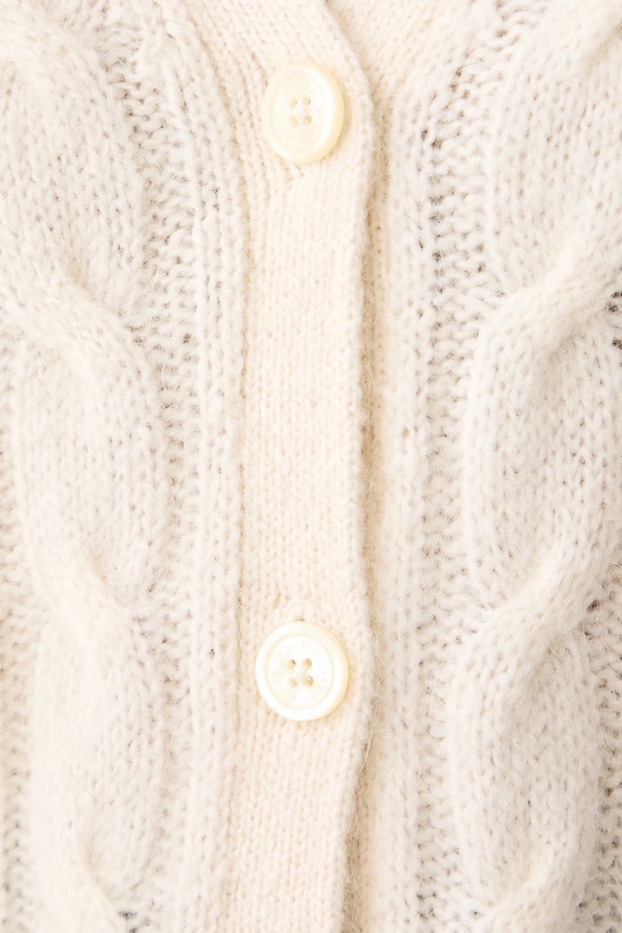 Sweter rozpinany damski z dodatkiem wełny i moheru Lauren Ralph Lauren beżowy 200B27529