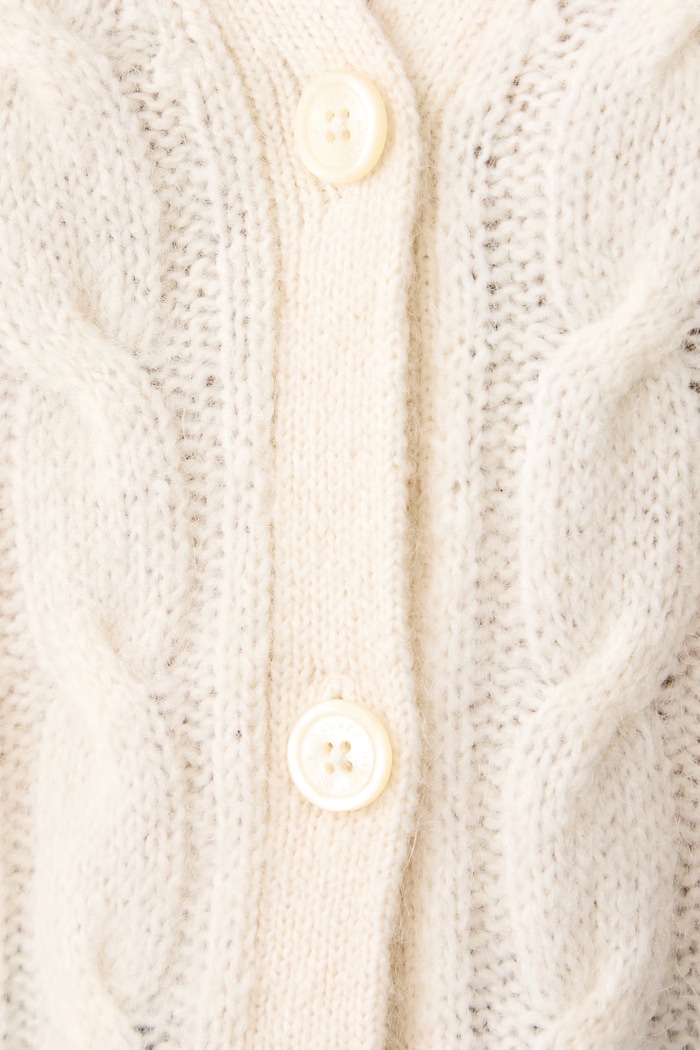 Sweter rozpinany damski z dodatkiem wełny i moheru Lauren Ralph Lauren beżowy 200B27529