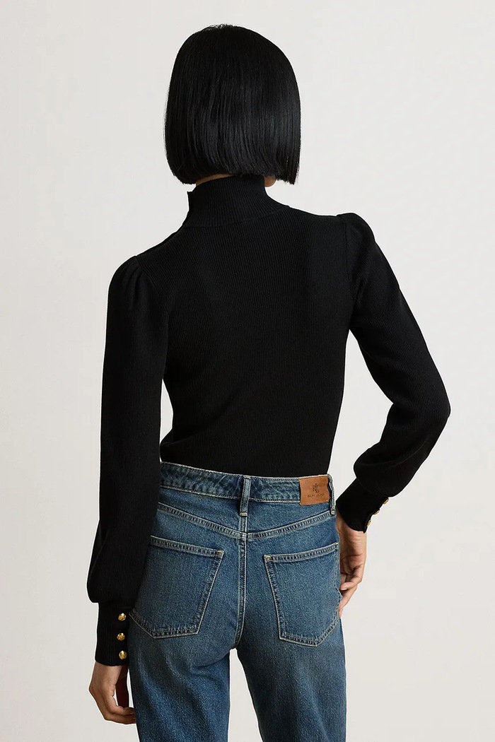 Lauren Ralph Lauren Sweter damski z bawełną 200882214 czarny AW26