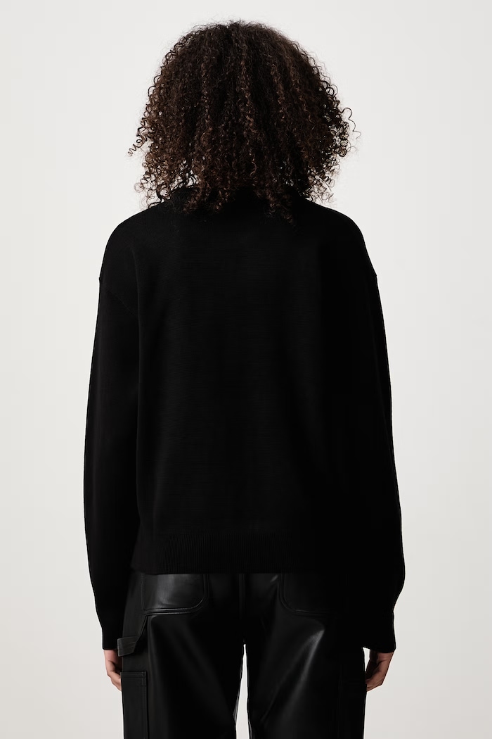 Odzież Carhartt WIP Limn Script Sweater sweter z bawełną damski I037183 czarny