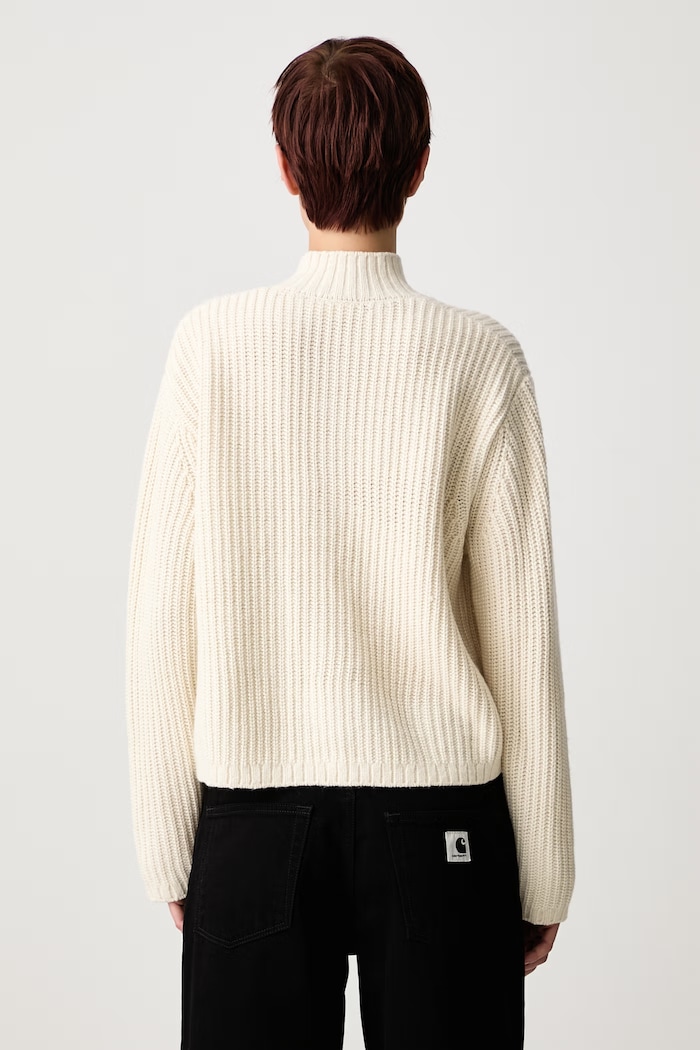 Одяг Carhartt WIP Detroit Half Zip Sweater светр з додаванням вовни жіночий I037036 бежевий
