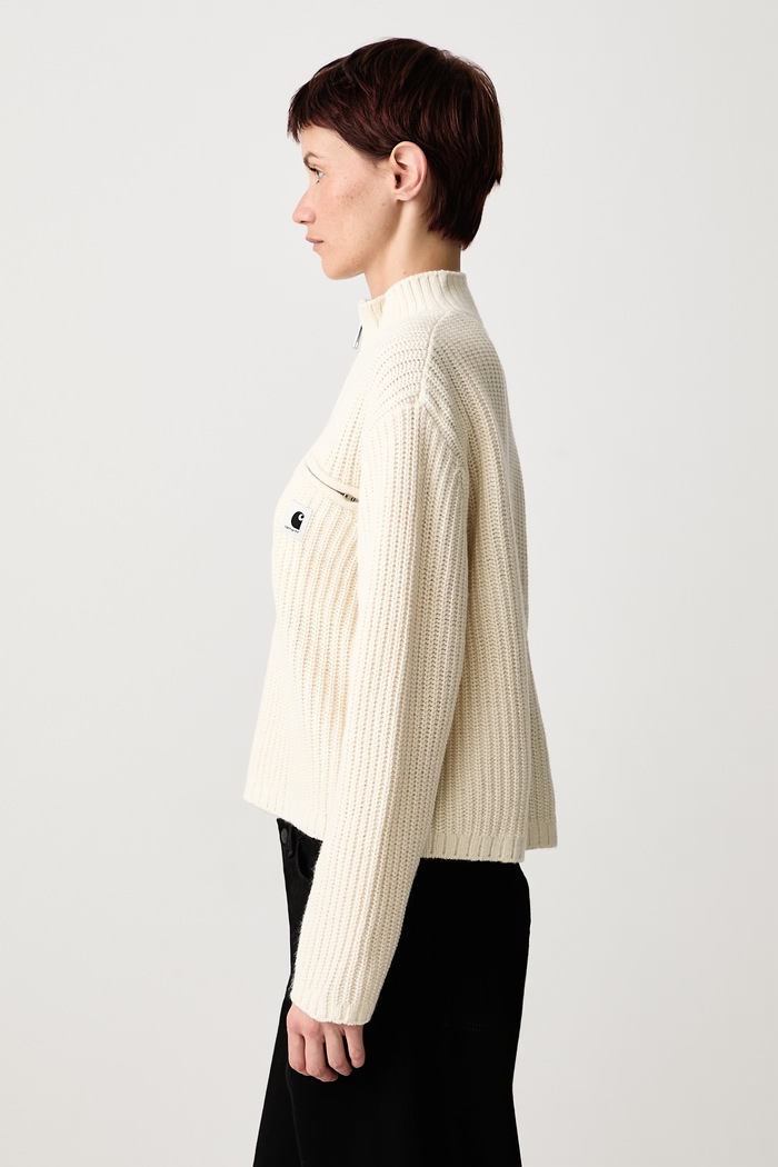 Detroit Half Zip Sweater светр з додаванням вовни жіночий Carhartt WIP I037036 бежевий
