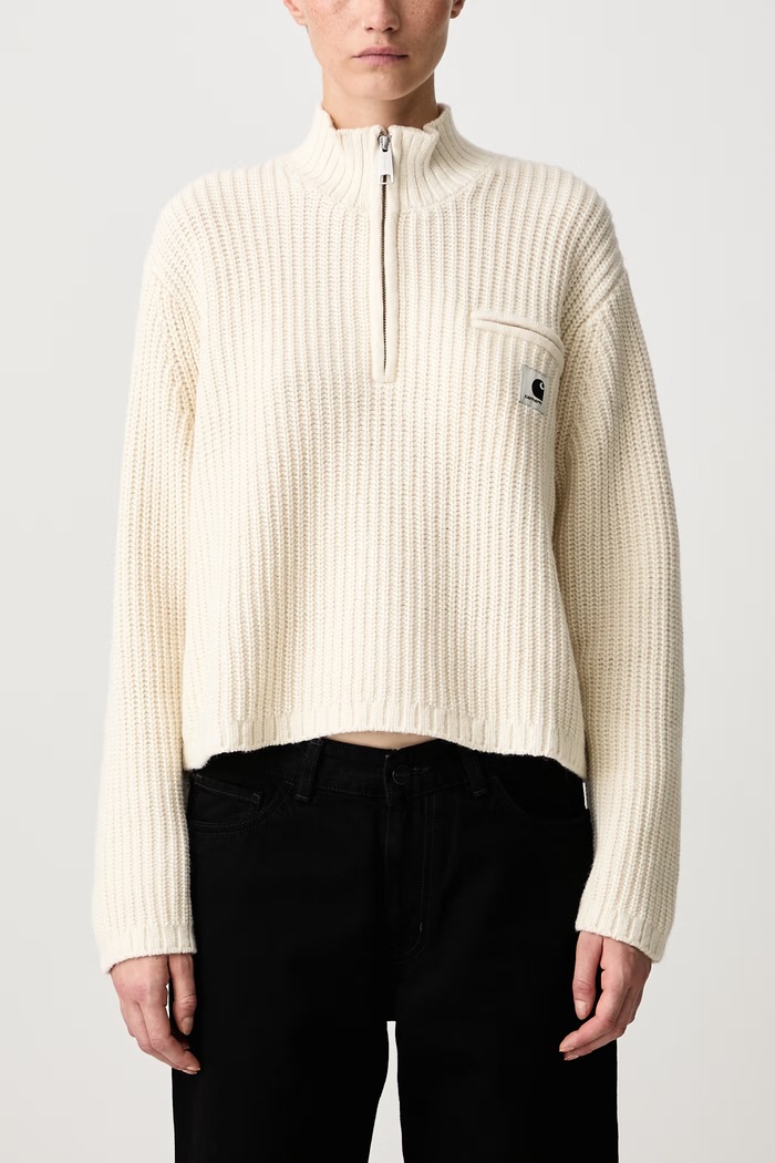 Detroit Half Zip Sweater светр з додаванням вовни жіночий Carhartt WIP бежевий I037036