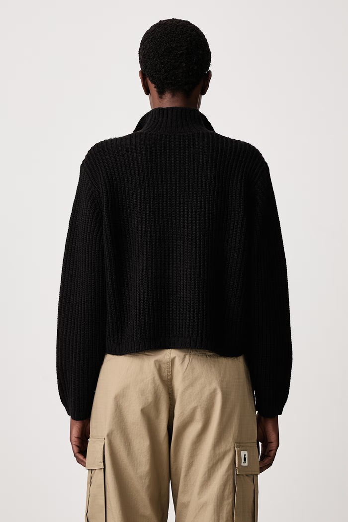 Clothing Carhartt WIP Detroit Half Zip Sweater with wool blend Women's I037036 black