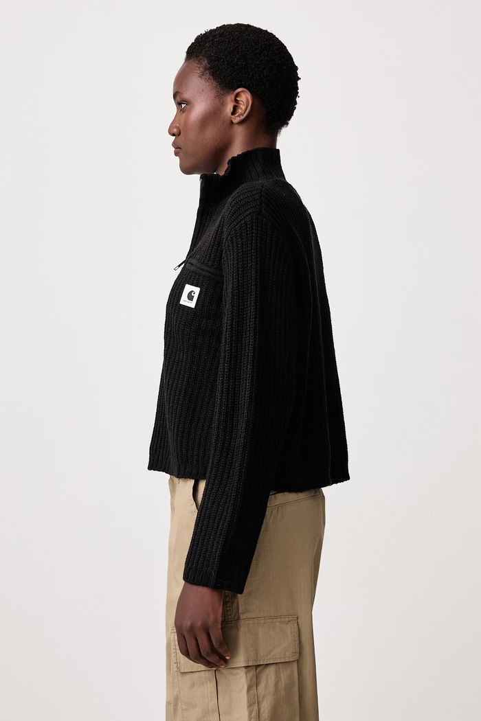 Detroit Half Zip Sweater with wool blend Women's Carhartt WIP I037036 black