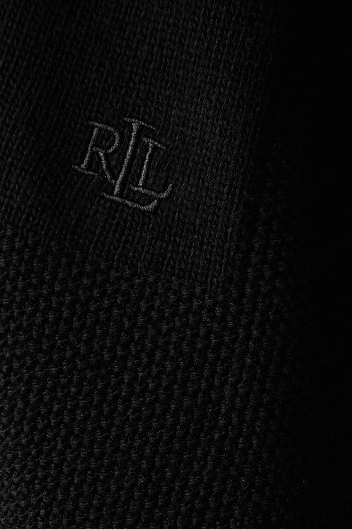 Kardigan damski z dodatkiem wełny Lauren Ralph Lauren czarny 454P23614