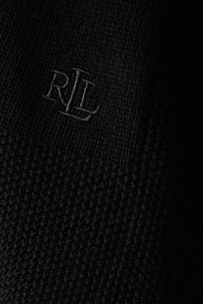 Kardigan damski z dodatkiem wełny Lauren Ralph Lauren czarny 454P23614