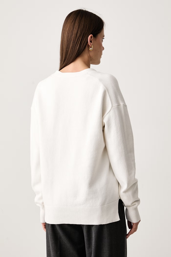 Odzież DKNY Kardigan damski z bawełną P6MXAF25 biały