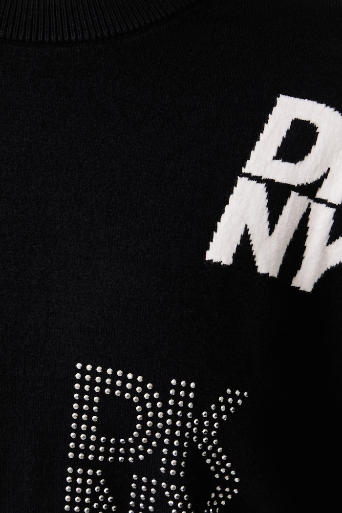 Sweter damski z bawełną DKNY czarny P6MSAF52
