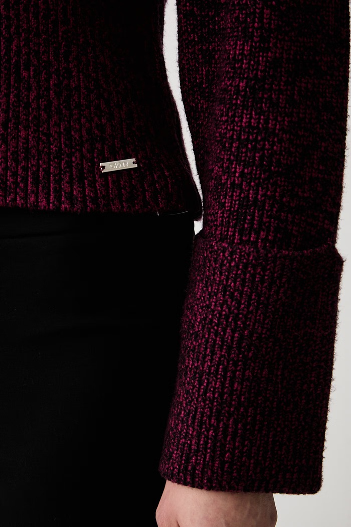 DKNY svetr dámský s viskózou DJ6R0820 burgundské