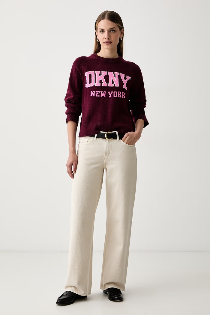 DKNY svetr dámský DJ6R0768 burgundské AW26