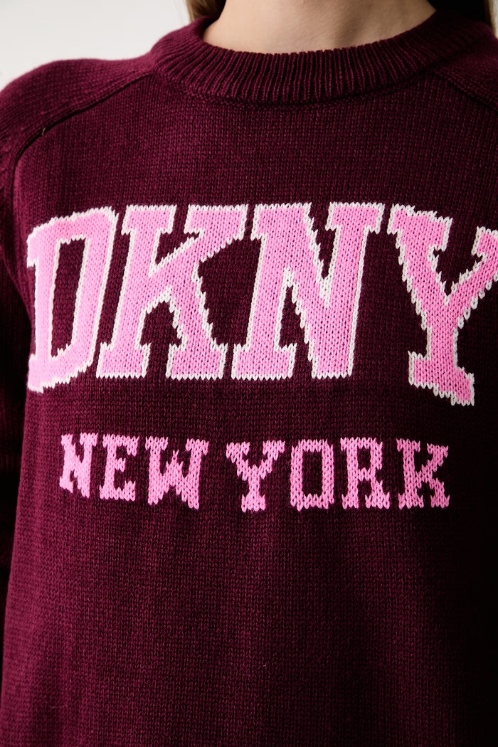 DKNY svetr dámský DJ6R0768 burgundské