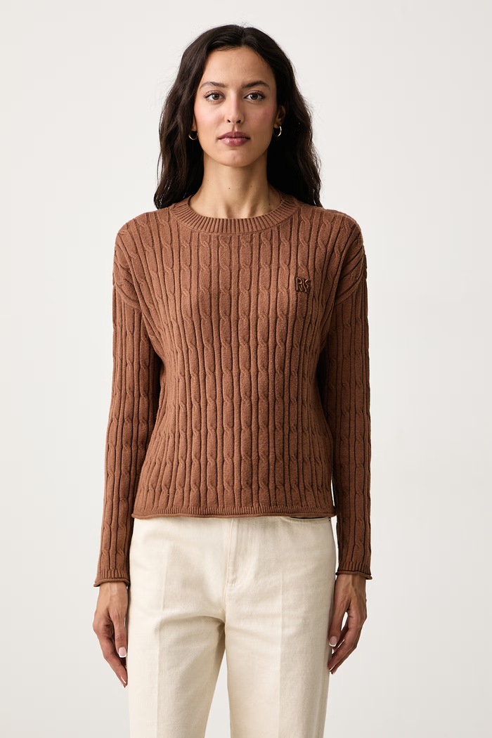 DKNY Sweter damski brązowy DJ5R0917