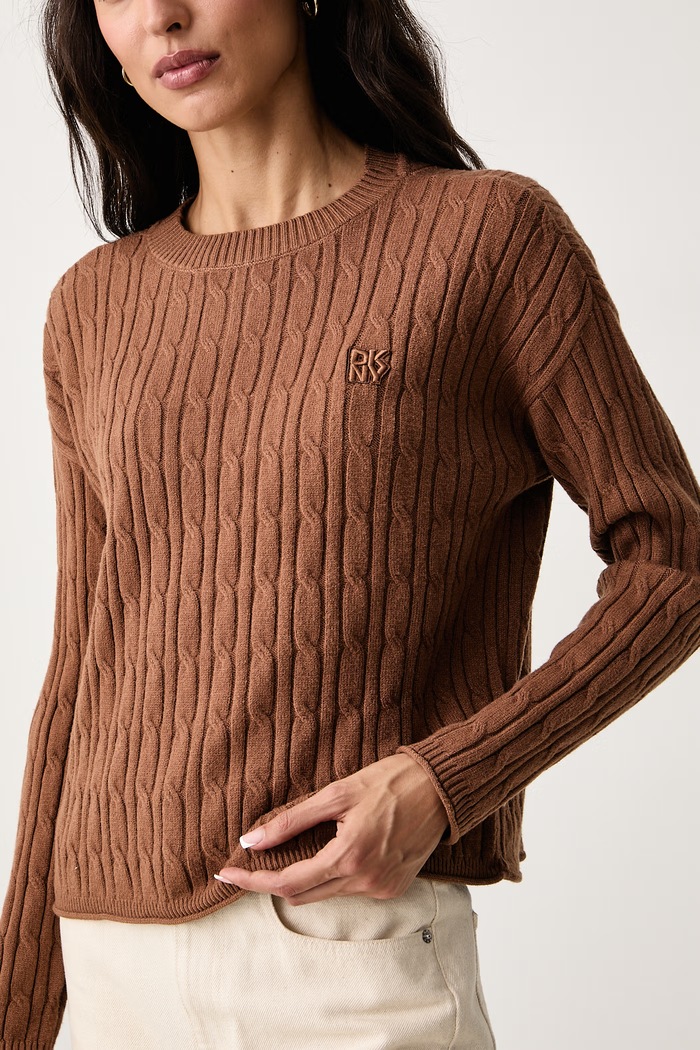 Sweter damski DKNY DJ5R0917 brązowy