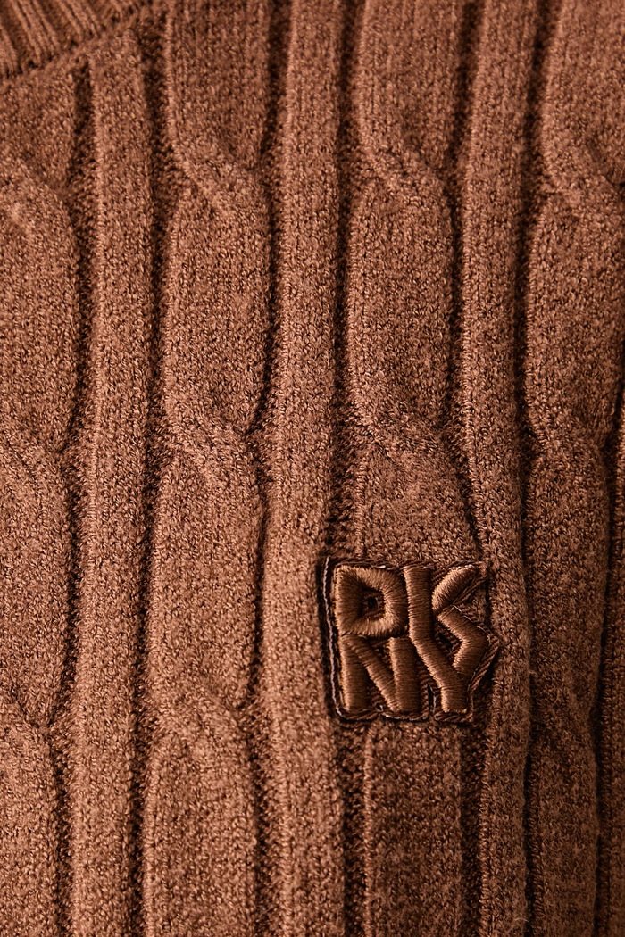 Sweter damski DKNY brązowy DJ5R0917