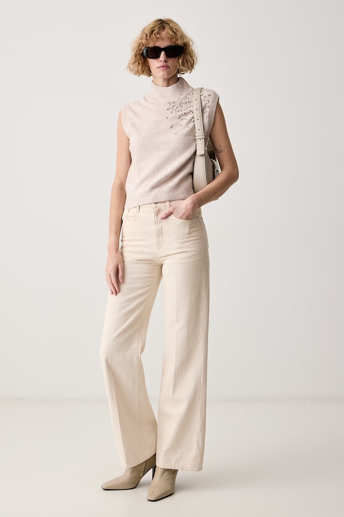 DKNY Kamizelka damska DJ6R0767 beżowy AW26