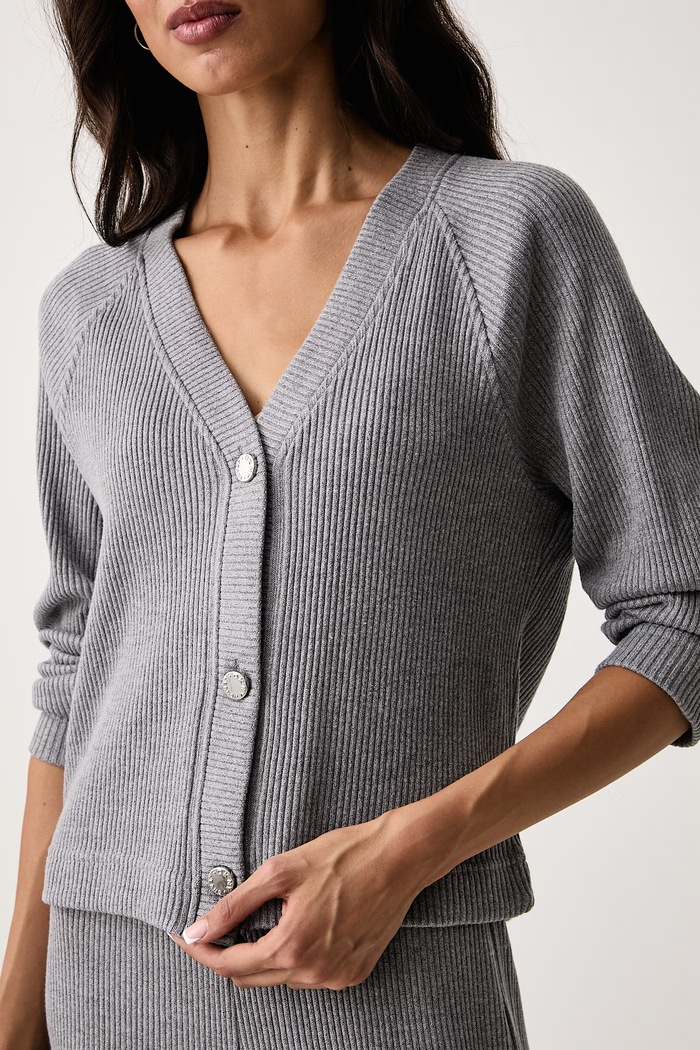 Kardigan damski DKNY DJ6J6304 szary