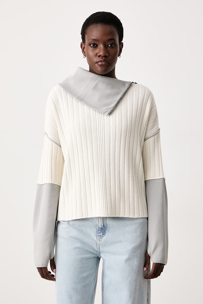 Max&Co. Sweter damski z wiskozą MCLODE beżowy 2628366022200