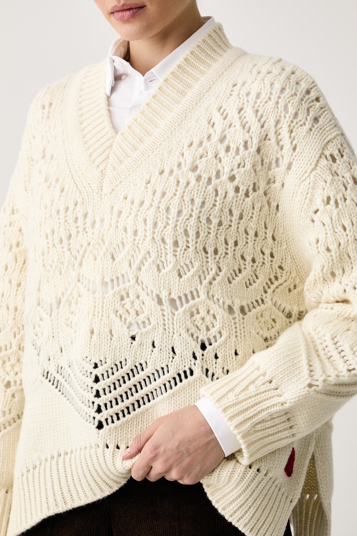 Sweter damski wełniany TUBO Max&Co. 2626366104200 beżowy