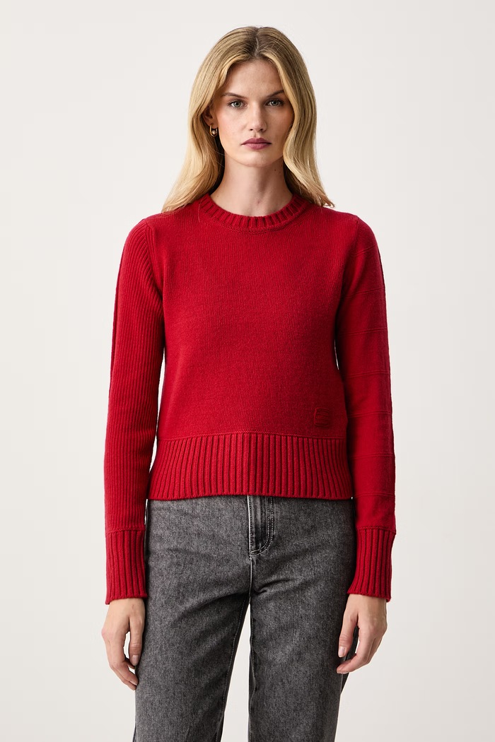 Max&Co. Sweter damski wełniany CAPO czerwony 2626366103200
