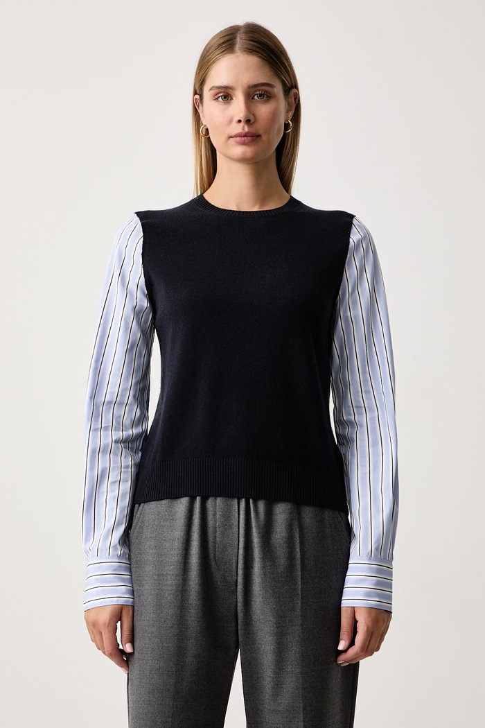 Max&Co. Sweter damski z wełną NAVETTA granatowy 2626366073200