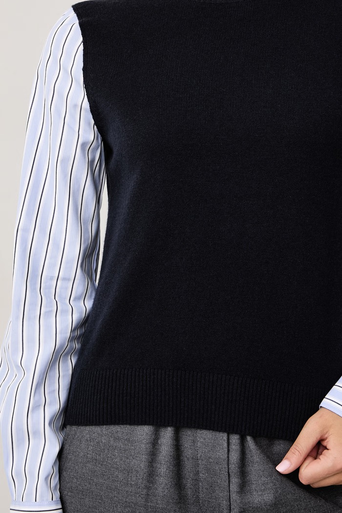 Sweter damski z wełną NAVETTA Max&Co. 2626366073200 granatowy