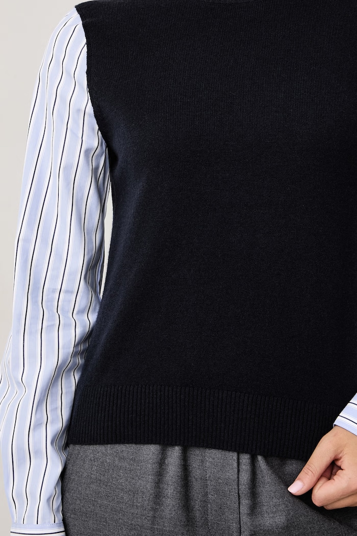 Sweter damski z wełną NAVETTA Max&Co. 2626366073200 granatowy