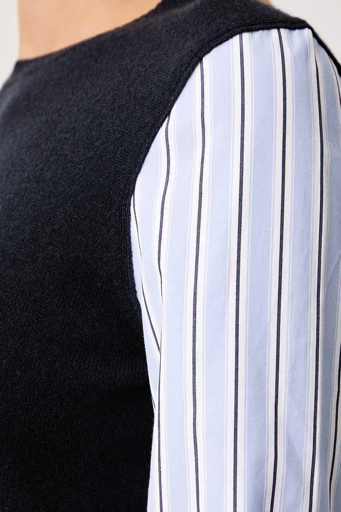 Sweter damski z wełną NAVETTA Max&Co. granatowy 2626366073200