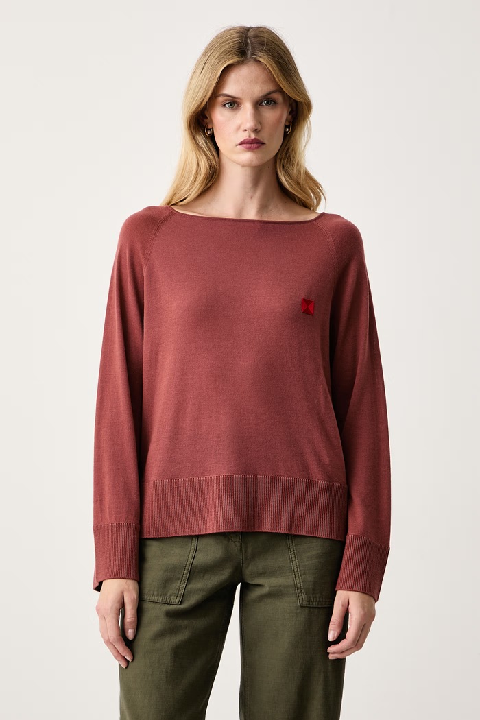 Max&Co. Sweter damski wełniany GUGLIA brązowy 2626366053200