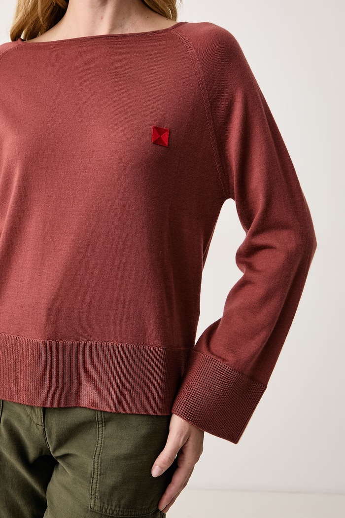 Sweter damski wełniany GUGLIA Max&Co. 2626366053200 brązowy