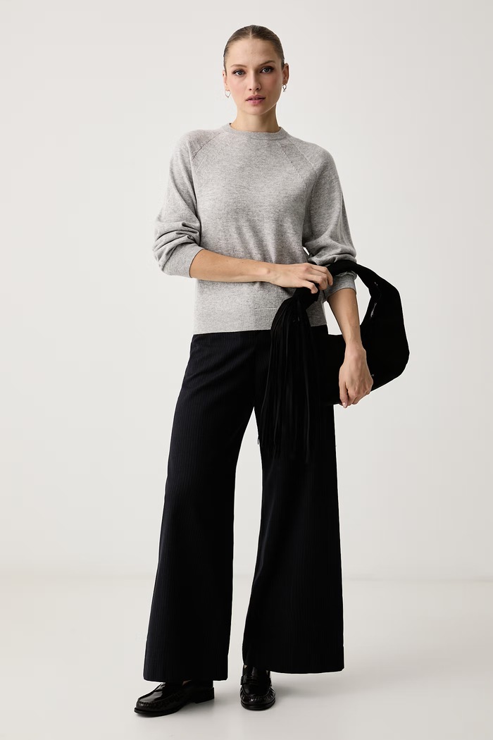 Max&Co. Sweter damski wełniany DUOMO 2626366034200 szary AW26