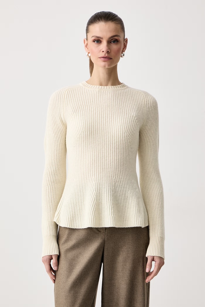 Max&Co. Sweter damski wełniany LONZA beżowy 2626366014200