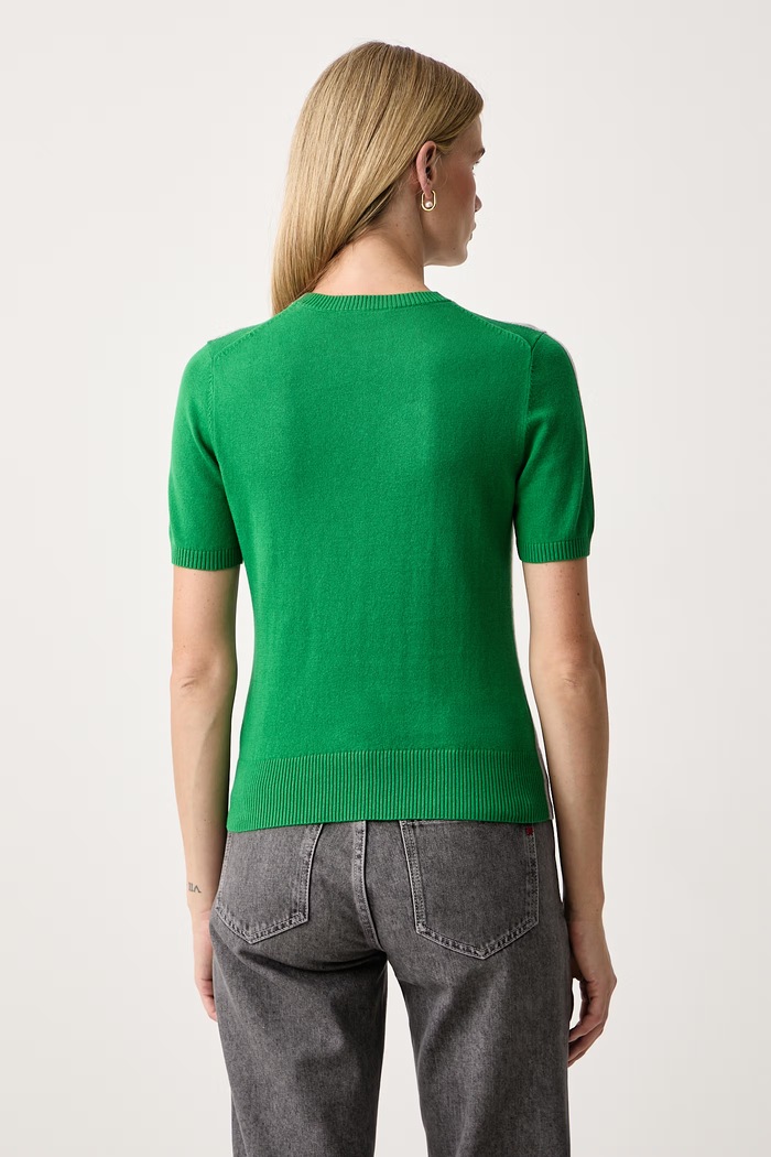 Odzież Max&Co. T-shirt swetrowy damski bawełniany z elastanem CHENZIA 2626366013200 szary