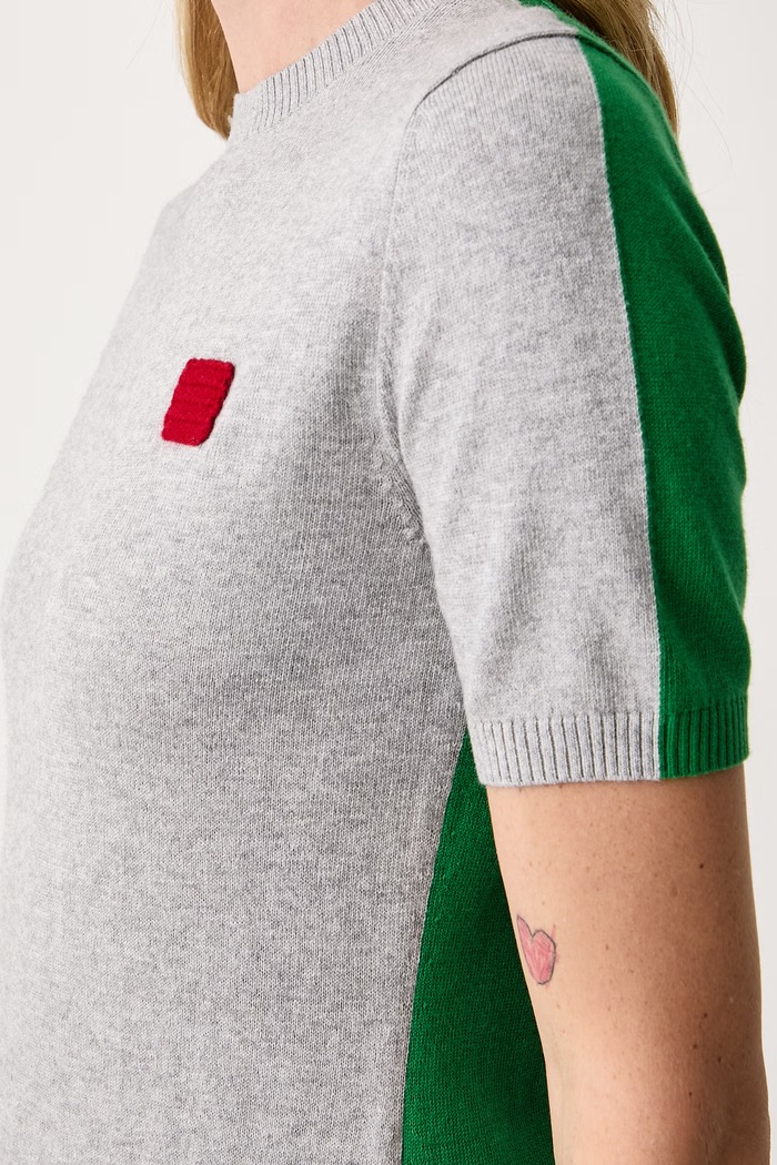 T-shirt swetrowy damski bawełniany z elastanem CHENZIA Max&Co. 2626366013200 szary