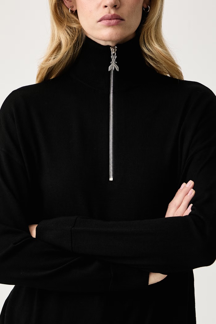 Sweter damski wełniany Patrizia Pepe 2K0170.KM36 czarny