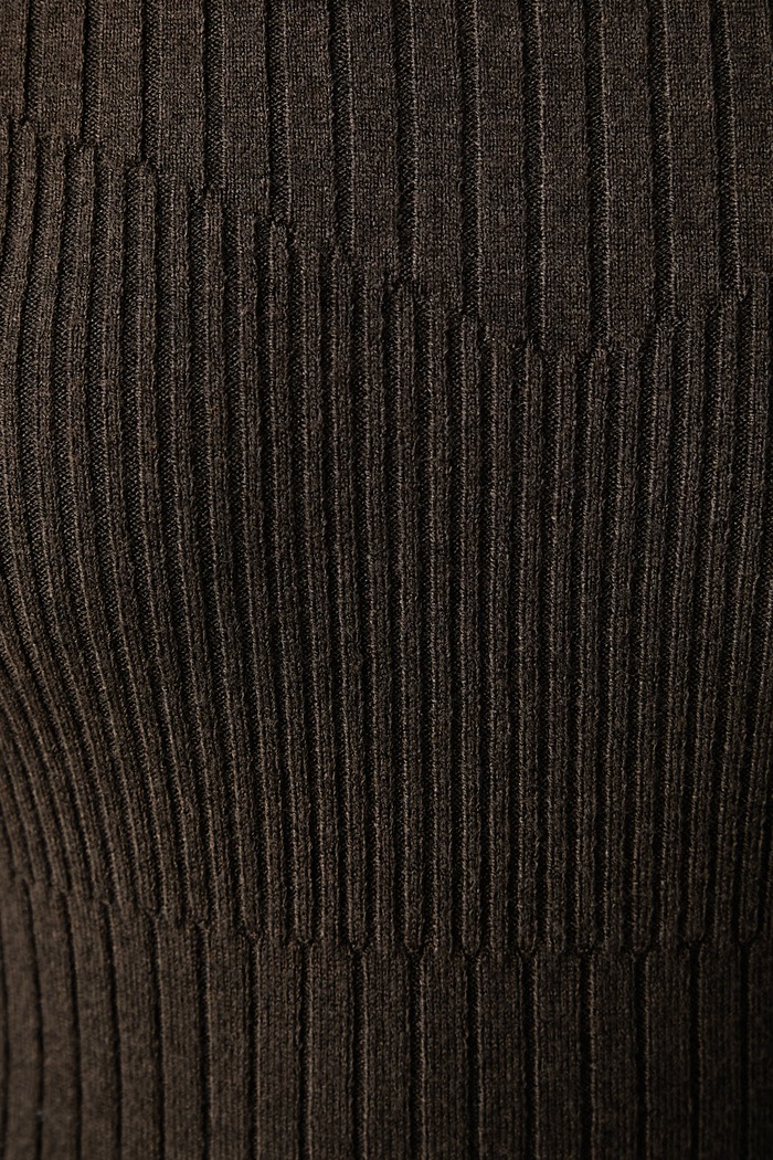 Sweter damski z dodatkiem wełny Patrizia Pepe brązowy 2K0096.K7S0