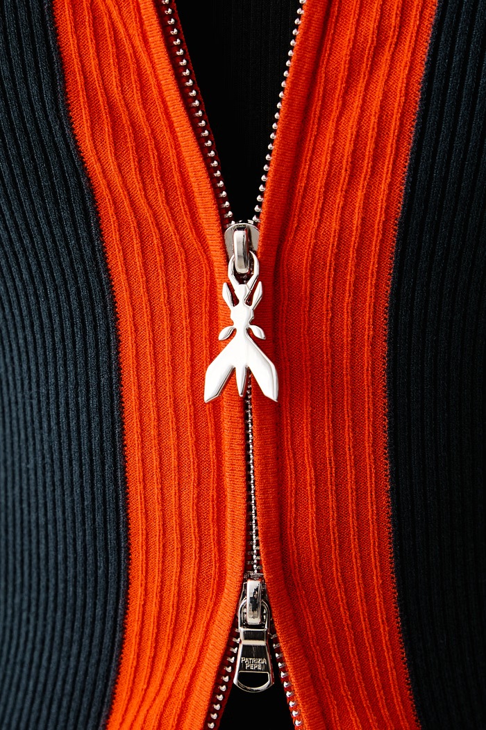 Kardigan damski z wiskozą Patrizia Pepe granatowy 2K0090.KK032