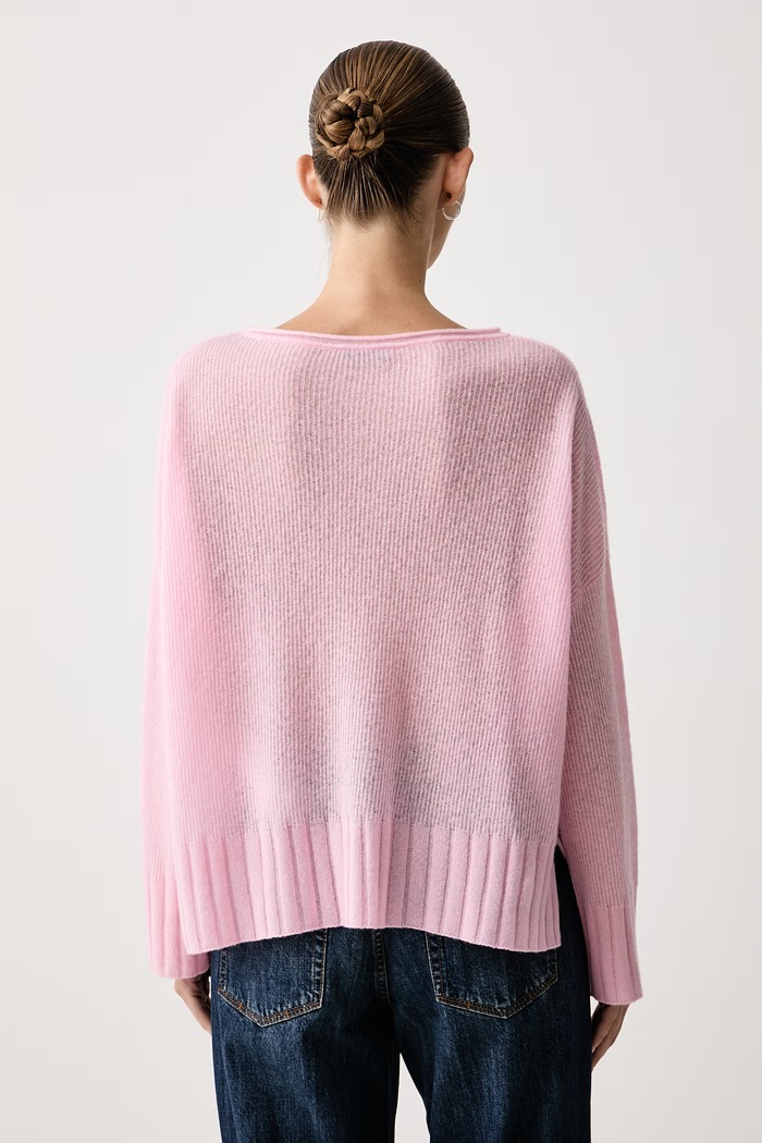 Odzież Max&Co. Sweter damski z wełną STAMPA 2626366091200 różowy